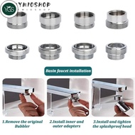 YGS Faucet Adapter Set, 18/20/22/24mm To 22mm With Washer Water Filter Adapter,  Metal Tap Aerator C