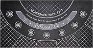 Playzaic Full Size 72" x 35" Neoprene Blackjack Roll-Out Tabletop Mat with Nonslip Rubber Backing - 