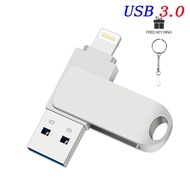 JASTER สำหรับ IPhone USB 3.0แฟลชไดร์ฟ256GB หน่วยความจำความเร็วสูง128GB ไดร์ฟปากกาทองคำสีกุหลาบหมุนได้ฟรี64GB เพนไดรฟ์พวงกุญแจฟรี32GB สำหรับแท่ง USB โทรศัพท์ Android กันน้ำ16GB อุปกรณ์จัดเก็บข้อมูล8GB กันการแตกดิสก์4GB ของขวัญทางธุรกิจที่สร้างสรรค์