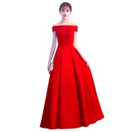 gaun pesta simple/gaun kondangan/gaun hangout merah/ gaun pesta pernikahan/gaun bridesmaid/gaun cosp