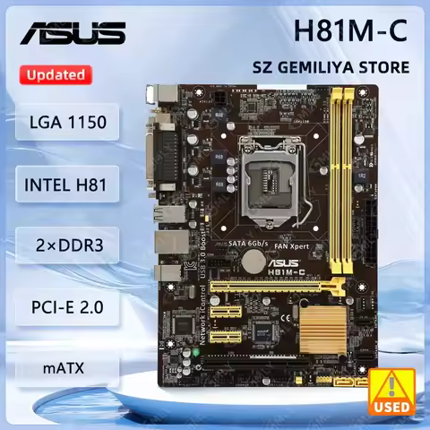 ASUS H81M-C Motherboard LGA 1155 Intel H81 DDR3 16GB support Core i3-4170 4430 4370 4690 4570 4770 4