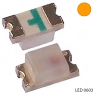 [100 Pieces]- Orange LED 0603 Transparent SMD Stickers Smart Components