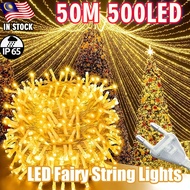 Lampu Raya 10M/50M LED Fairy String Light IP65 Waterproof Hari Raya Decoration Hiasan Taman Bilik Pe