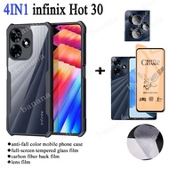 4In1 Infinix HOT 30เคสโทรศัพท์กันกระแทกสำหรับ Infinix 30 20S 20 5G 11 10 Play 10S 10i Smart 7 6 Plus 5เลนส์มืออาชีพฟิล์มป้องกันและกระจกเทมเปอร์เซรามิกคลุมทั้งหมด