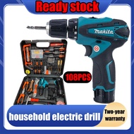 12V Makita DF330 Original Cordless Drill 2 Speed Electric Drill Battery Full Set with 24Pcs Impact Drill Hand Drill 电钻