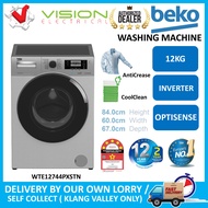 BEKO WTE12744PXSTN 12kg Front Load Washing Machine Washer Mesin Basuh 洗衣机