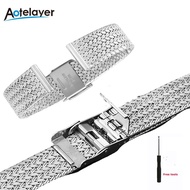 【Versatile】 Watch Strap for 16mm 18mm 20mm 22mm Milanese Mesh Stainless Watch Strap For DW Woman Durable stainless steel Watch strap Band