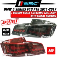 BMW 5 Series F10 F18 2011 - 2017 ( Dragon Scale ) Dynamic Tail Lamp With Signal Running