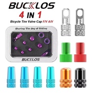 BUCKLOS CNC Presta Valve Cap MTB Aluminum Alloy Valve Core Caps Presta Valve To A/V Adapter Cap