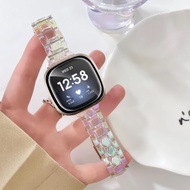 Glossy Plastic Colorful Strap For Fitbit Versa 4 Strap Fitbit Sense , Fitbit Versa 3 , Fitbit Sense 