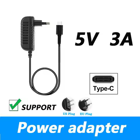 Power Adapter 5V 3A USB Type-c AC/DC Power Supply Charger 5 V Volt 3000mA for Raspberry Pi 4 Model B