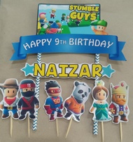 Cake Topper set karakter game ROBLOX FF Free Fire MobileLegend PUBG AmongUs
