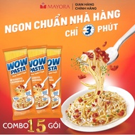 Combo of 15 Wow Pasta Instant Spaghetti with cheese flavor, 80g/package Instant Pasta