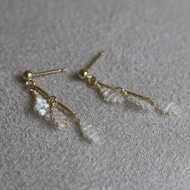 耳環 日本樹脂珠 14k包金耳針 - 美夢成真 -