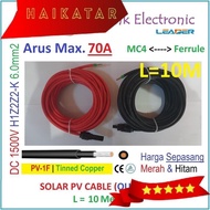 PV Cable 1500V H1Z2Z2-K 6mm2 Tinned copper L=10 Meter MC4 -- Ferrule
