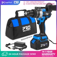 21V Brushless Electric Drill Hammer 125NM Torque Cordless Ice Drill Screwdriver Li-ion Battery Electric Power Tool By PROSTORMER