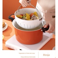 KSISE's 22cm micro-pressure cooking pot comes with a filter basket