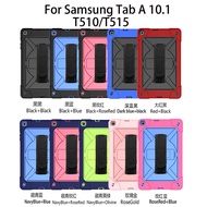 Samsung Galaxy Tab A 10.1 2019 SM-T510 SM-T515 Case Shockproof Silicon PC Hybrid Stand Shoulder Strap Tablet Cover Casin