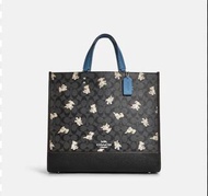 Coach Tote Bag Dempsey Tote 40 In Signature Canvas With Happy Dog Print