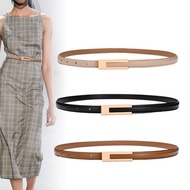 leather belt belt woman tali pinggang Korean Retro Small Belt Women Black Simple All-Match Pants Bel