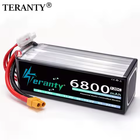 TERANTY 6S LiPo Battery 6800mAh 22.8V 120C RC LiHV Battery with XT60 XT90 EC5 Connector for RC Airpl