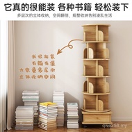 360 Degree Bookshelf with Wheels Rotating Movable Cabinet Living Room Student Floor Bookcase Househo