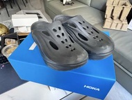 HOKA U ORA Recovery Mule 黑色涼鞋