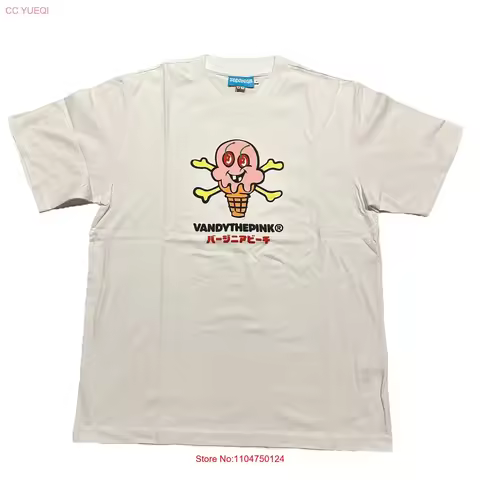 New Ice Cream Vandy The Pink T Shirt White Large Bones Japan Style vintage Washed Versatile Stylish 
