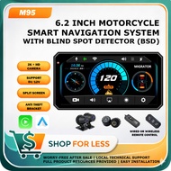 6.25 Motorcycle Navigation System BSD Blind Spot Monitoring DVR Dual Camera GPS TPMS CarPlay Android