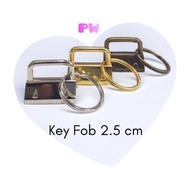 PW 60329 Metal Key Fob with KEY Ring 2.5cm - Bronze, Silver, Gold