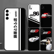 【Y-9】anime initial d AE86 for Samsung A60 A70 A71 A72 A73 F62 TPU phone case black silicone shockpro