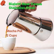 Bialetti New Venus Stainless Steel Mocha Pot 2 Cups