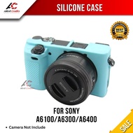 Silicone sony Alpha A6100 A6300 A6400 Silicone Case Blue Mirrorless Camera Silicon Coverbiru