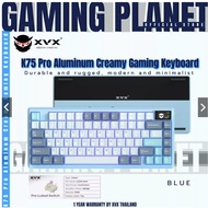 XVX K75 Pro คีย์บอร์ดไร้สายวัสดุ Aluminum คีย์แคป PCB สวิตซ์แบบ Hot Swap Flex Cuts PCB BLUE TH/EN