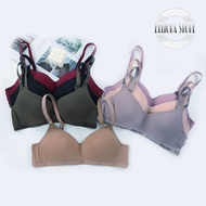 Women's big size Bra with back hook without wire size 34-42 cup C/D