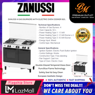 ZANUSSI (ZCG942K) FREESTANDING GAS COOKER - 4 GAS BURNERS/ELECTRIC OVEN - 62L / ZANUSSI (ZCG942W) FREESTANDING GAS COOKER - 4 GAS BURNERS/ELECTRIC OVEN - 62L