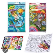 CRAYOLA COLORING PACK COLORING BOOK + 4 CRAYONS STICKER PACK CRAYOLA COLORING PACK STICKER BOOK