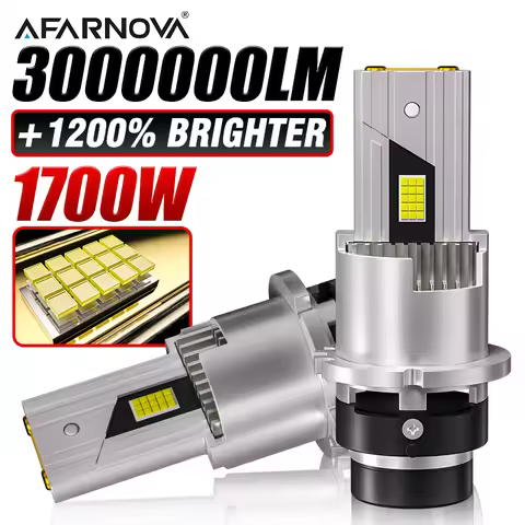 Upgrade D2S D4S LED Car Headlight 1700W High Power 3000000LM Headlamp 6000K White Auto Bulb D2R D4R 