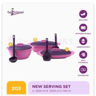 Twin Tulipware NEW SERVING SET Lodor Tempat Penyajian Makanan Isi 3 Asri Tulipware