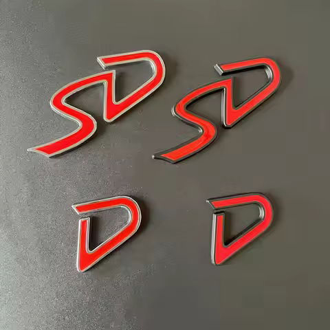 3D Metal SD D Logo Badge Emblem Car Rear Trunk Sticker Decals For Mini Cooper D SD Clubman Countryma