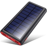 VOOE Solar Power Bank, Total 3.1A 2 USB 26800mAh Portable Charger, Fast Charging External Battery Pa