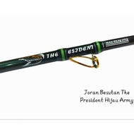 HIJAU Blank The President Army Green Fishing Rod 180 CM Long Original