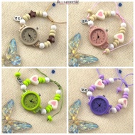 ALLINERROWC3 Bracelet Watch, Beaded Dopamine Star Heart Chain Watch,  Adjustable Pendant Quartz Watc
