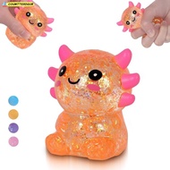 COUMTTERDGUB Axolotl Squishy Toys, Sugar Filled Glitter Squishy Stress Glitter, Cute Soothing Textur