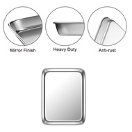 (GJTQ) 2set 10 Inch Toaster Oven Tray and Rack Set Small Stainless Steel Baking Pan with Cooling Rac