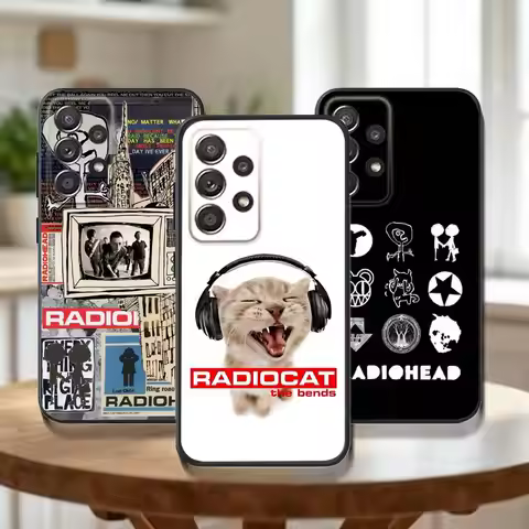 R-Radiohead Rainbow Fish Cat Phone Case For Samsung Galaxy A73,30,32,72,51,53,52,71,22,5G,Note,J7,8,