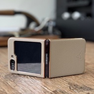 ARMOR Samsung Galaxy Z Flip5 全真皮電話保護殼_駱駝杏