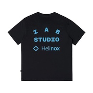 South Korea IAB STUDIO×Helinox Couples Same Short-sleeved T-shirt Pure Cotton Letters Oversize