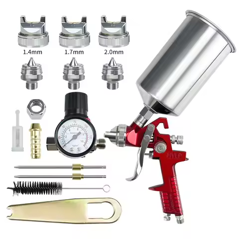 Good Price Recommended to Buy the Pneumatic Spray Gun H827 Red Colour Nozzle Caliber in 1.4 1.7mm Sp