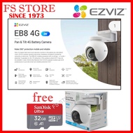 EZVIZ EB8 PAN & TILT CCTV CAMERA WITH SOLAR PANEL E TYPE C FREE 64GB CARD